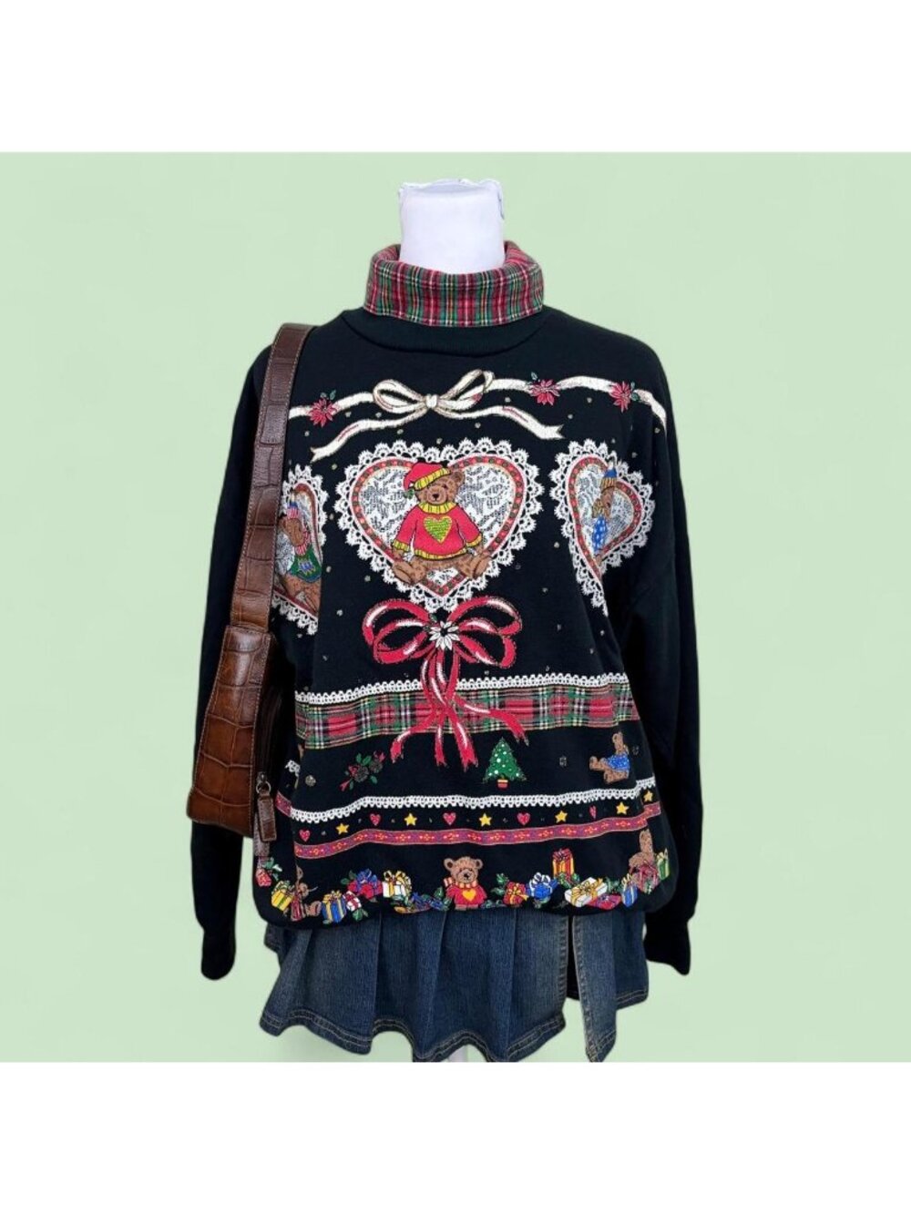 90s teddy bear christmas sweatshirt